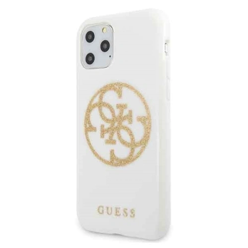 Kup Etui Guess GUHCN58TPUWHGLG Apple iPhone 11 Pro biały/white hard case Glitter 4G Circle Logo - GUE190WHT - {ean13} - Sklep Home Screen