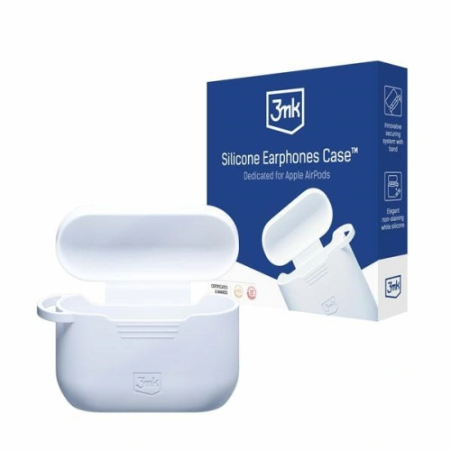 Kup Etui 3MK Silicon Case Apple AirPods Pro + carabină albă/white - 3MK5813 - {ean13} - Sklep Home Screen