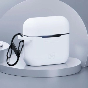 Buy 3MK Silicon Case Apple AirPods Pro + carabiner white - 3MK5813 - {ean13} - Home Screen Store Europe