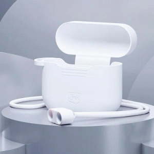 Buy 3MK Silicon Case Apple AirPods Pro + carabiner white - 3MK5813 - {ean13} - Home Screen Store Europe