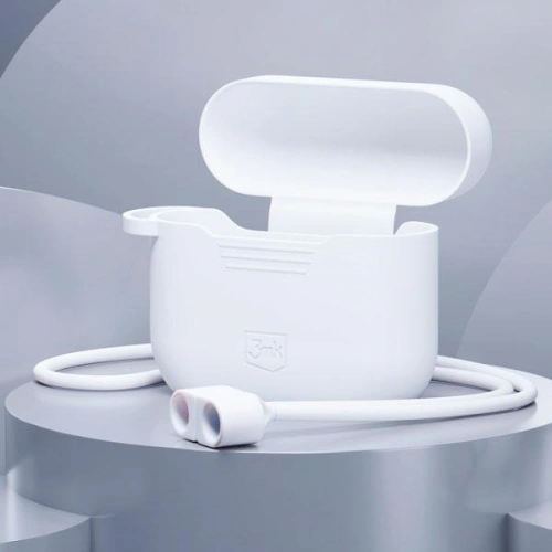 Kup Etui 3MK Silicon Case Apple AirPods Pro + karabińczyk białe/white - 3MK5813 - {ean13} - Sklep Home Screen
