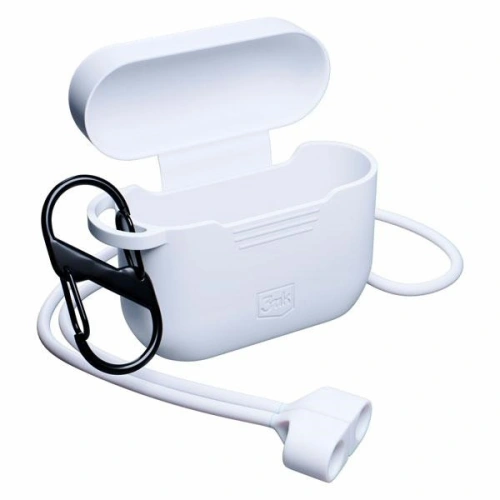 Kup Etui 3MK Silicon Case Apple AirPods Pro + karabińczyk białe/white - 3MK5813 - {ean13} - Sklep Home Screen