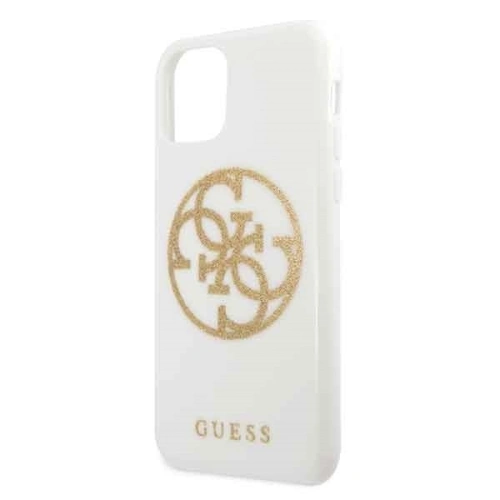 Kup Etui Guess GUHCN58TPUWHGLG Apple iPhone 11 Pro biały/white hard case Glitter 4G Circle Logo - GUE190WHT - {ean13} - Sklep Home Screen