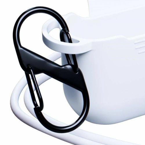 Kup Etui 3MK Silicon Case Apple AirPods Pro + karabińczyk białe/white - 3MK5813 - {ean13} - Sklep Home Screen