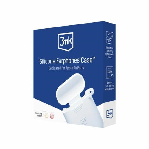 Kup Etui 3MK Silicon Case Apple AirPods Pro + karabińczyk białe/white - 3MK5813 - {ean13} - Sklep Home Screen