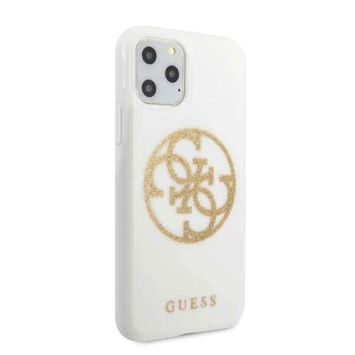 Kup Etui Guess GUHCN58TPUWHGLG Apple iPhone 11 Pro biały/white hard case Glitter 4G Circle Logo - GUE190WHT - {ean13} - Sklep Home Screen