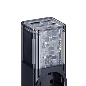 Kup Listwa zasilająca USAMS AC / AC 2200W, USB-A 5W, 3xUSB-C 67W GaN PD QC FCP ADC PPS czarny/black - USA1087 - {ean13} - Sklep Home Screen