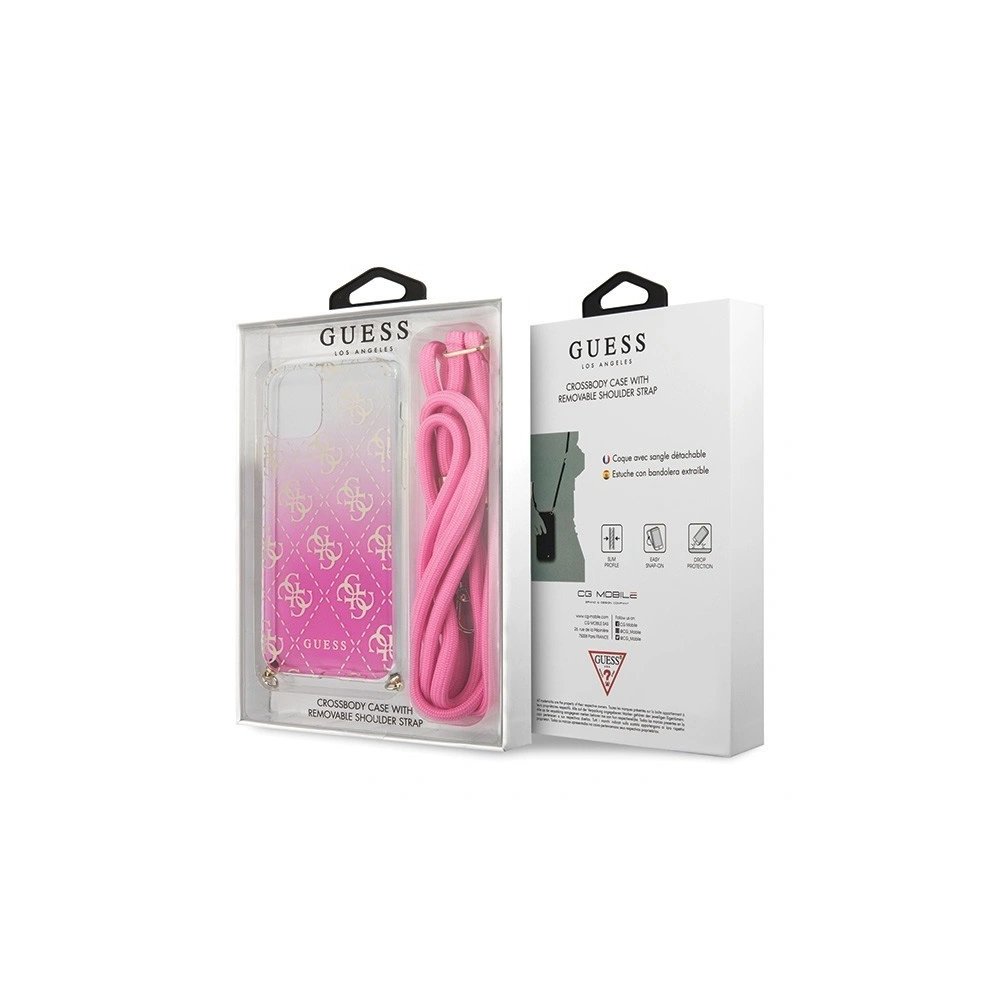 Etui Guess GUHCN58WO4GPI Apple iPhone 11 Pro różowy/pink hard case 4G Gradient