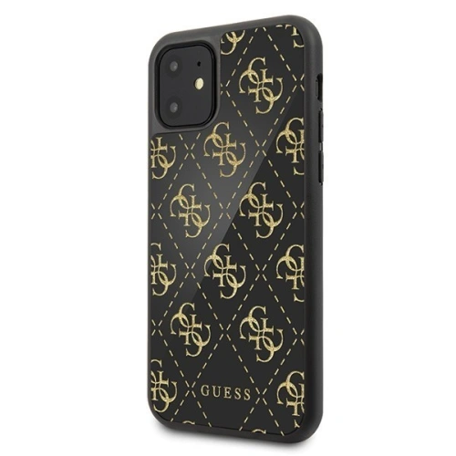 Kup Etui Guess GUHCN614GGPBK Apple iPhone 11 czarny/black hard case 4G Double Layer Glitter - GUE194BLK - {ean13} - Sklep Home Screen