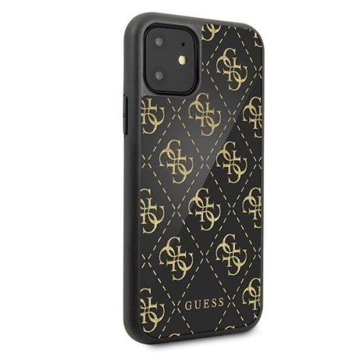 Kup Etui Guess GUHCN614GGPBK Apple iPhone 11 czarny/black hard case 4G Double Layer Glitter - GUE194BLK - {ean13} - Sklep Home Screen