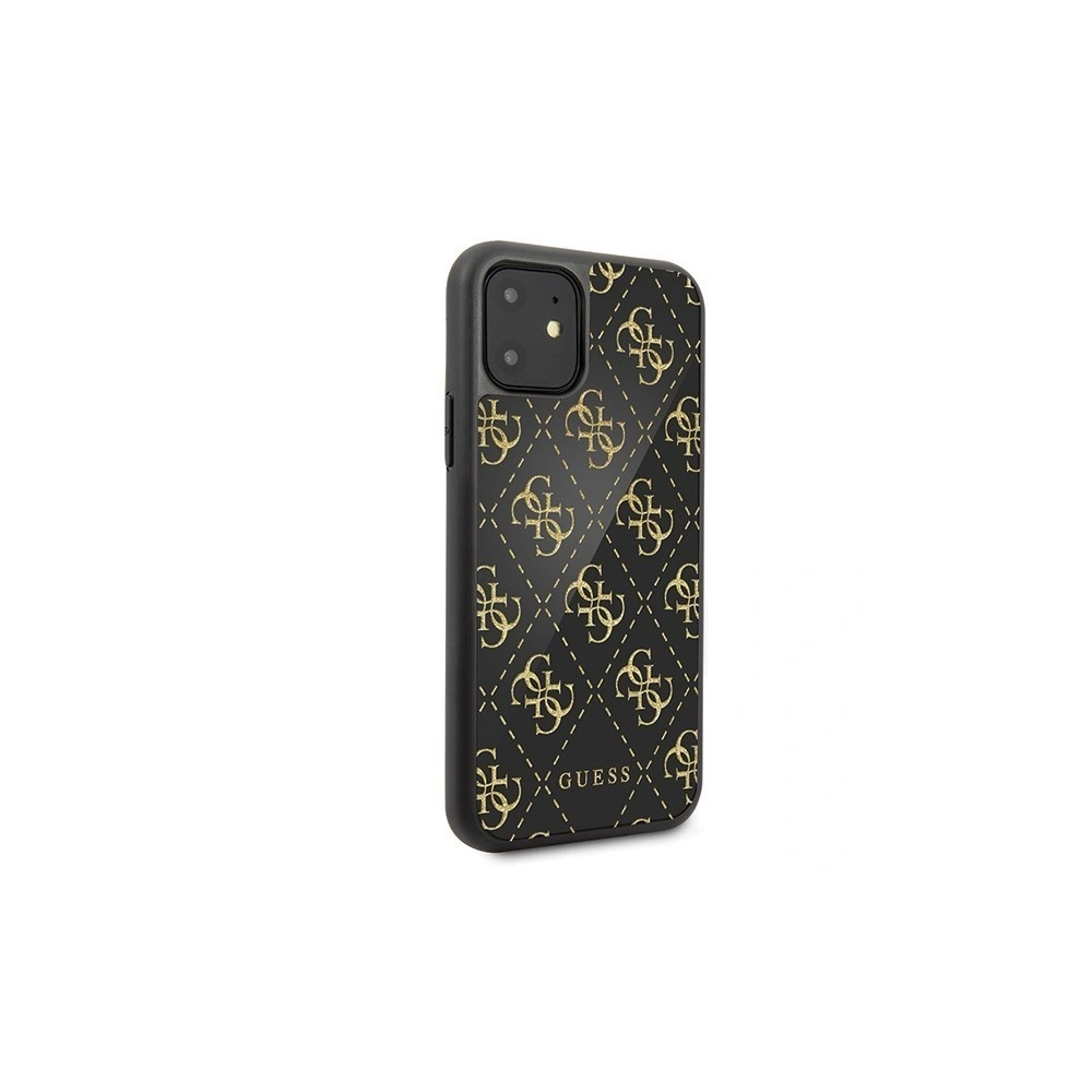 Etui Guess GUHCN614GGPBK Apple iPhone 11 czarny/black hard case 4G Double Layer Glitter