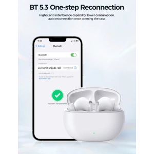 Kup Căști wireless in-ear TWS Joyroom Funpods Series JR-FB3 Bluetooth 5.3 albe - JYR983 - {ean13} - Sklep Home Screen