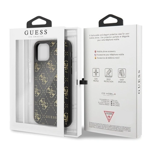 Kup Etui Guess GUHCN614GGPBK Apple iPhone 11 czarny/black hard case 4G Double Layer Glitter - GUE194BLK - {ean13} - Sklep Home Screen