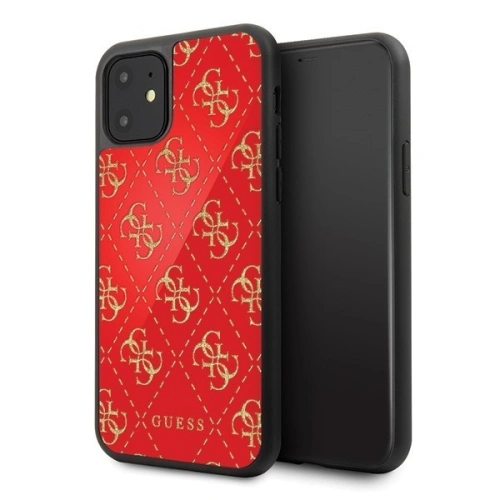 Kup Etui Guess GUHCN614GGPRE Apple iPhone 11 czerwony/red hard case 4G Double Layer Glitter - GUE195RED - {ean13} - Sklep Home Screen