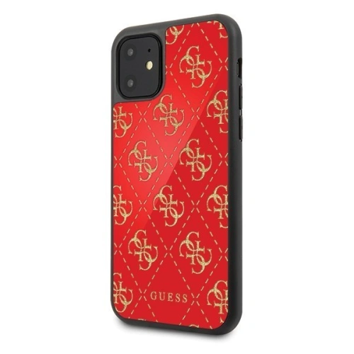 Kup Etui Guess GUHCN614GGPRE Apple iPhone 11 czerwony/red hard case 4G Double Layer Glitter - GUE195RED - {ean13} - Sklep Home Screen