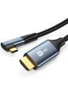 Cablul unghiular Joyroom SY-20C1 USB-C / HDMI 4K 60Hz 2m gri