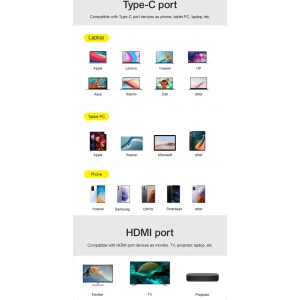 Kup Kábel szögletes Joyroom SY-20C1 USB-C / HDMI 4K 60Hz 2m szürke - JYR989 - {ean13} - Sklep Home Screen
