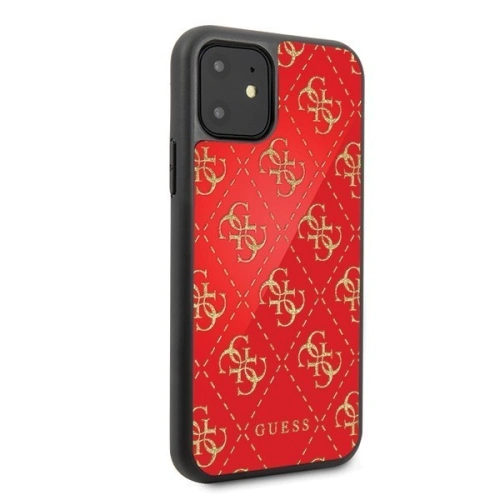 Kup Etui Guess GUHCN614GGPRE Apple iPhone 11 czerwony/red hard case 4G Double Layer Glitter - GUE195RED - {ean13} - Sklep Home Screen