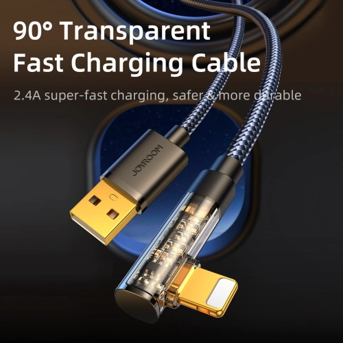 Kup Kabel kątový Joyroom S-UL012A6 USB-A / Ligtning 2.4A 1.2m modrý - JYR990 - {ean13} - Sklep Home Screen