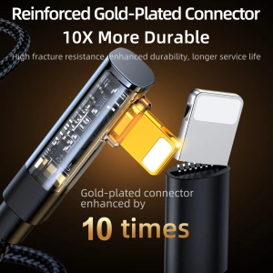 Kabel kątowy Joyroom S-UL012A6 USB-A / Ligtning 2.4A 1.2m niebieski