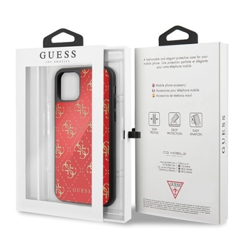 Kup Etui Guess GUHCN614GGPRE Apple iPhone 11 červený/red hard case 4G Double Layer Glitter - GUE195RED - {ean13} - Sklep Home Screen