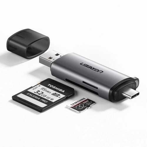 Kup Adapter USB + USB-C UGREEN cititor de carduri SD + microSD - UGR179 - {ean13} - Sklep Home Screen