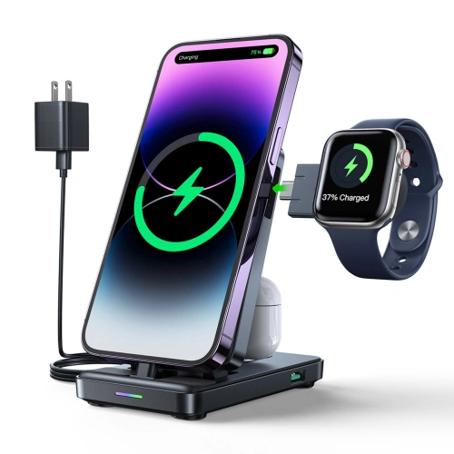 Kup Stacja ładująca 4w1 Joyroom JR-WQS02 Apple iPhone / AirPods / Apple Watch czarna - JYR991 - {ean13} - Sklep Home Screen