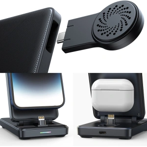 Kup Ladestation 4in1 Joyroom JR-WQS02 Apple iPhone / AirPods / Apple Watch schwarz - JYR991 - {ean13} - Sklep Home Screen