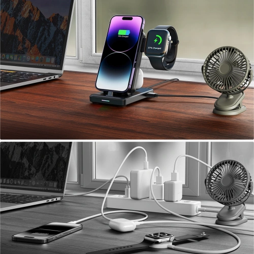 Kup Stacja ładująca 4w1 Joyroom JR-WQS02 Apple iPhone / AirPods / Apple Watch czarna - JYR991 - {ean13} - Sklep Home Screen