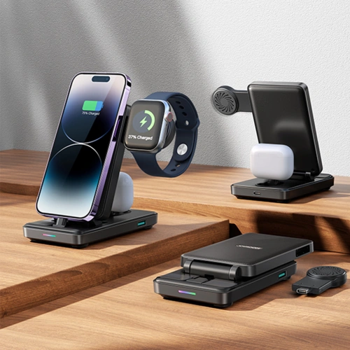 Kup Stacja ładująca 4w1 Joyroom JR-WQS02 Apple iPhone / AirPods / Apple Watch czarna - JYR991 - {ean13} - Sklep Home Screen