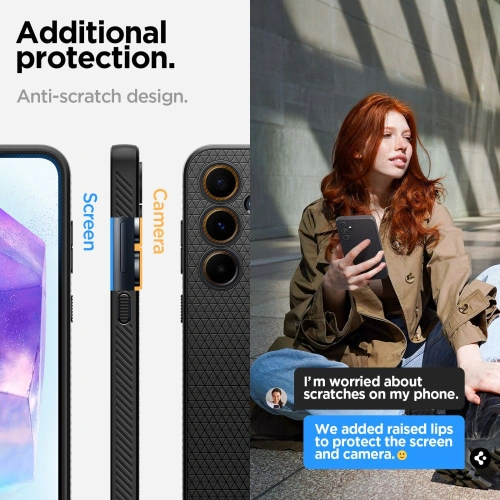 Kup Etui Spigen Liquid Air Samsung Galaxy A55 5G Matt Fekete - SPN3365 - {ean13} - Sklep Home Screen