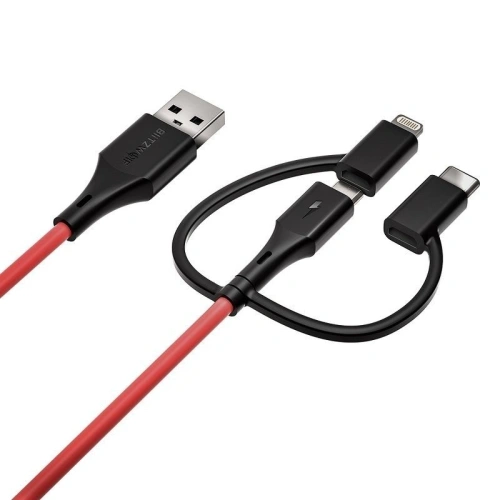 Kup Cablul USB 3w1 BlitzWolf BW-MT4, micro USB/USB-C/Lightning, 3A 0,9m - BLZ185 - {ean13} - Sklep Home Screen