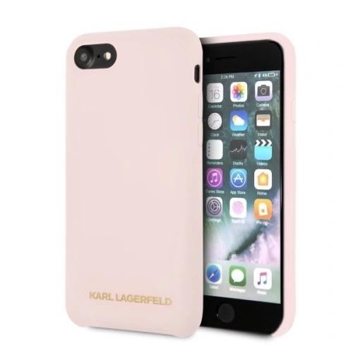 Kup Karl Lagerfeld Apple KLHCI8SLLPG iPhone SE 2022/SE 2020/8/7 Hartschalenetui hellrosa/hellrosa Silikon - KLD107PNK - {ean13} - Sklep Home Screen