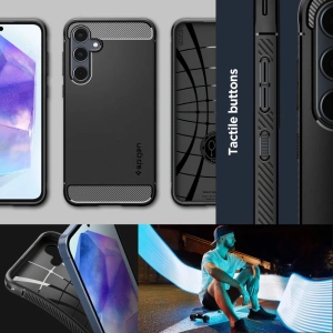 Kup Etui Spigen Rugged Armor Samsung Galaxy A55 5G Negru Mat - SPN3372 - {ean13} - Sklep Home Screen