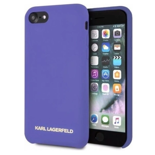 Kup Karl Lagerfeld Apple KLHCI8SLVOG iPhone SE 2022/SE 2020/8/7 Hartschalenetui lila/violett Silikon - KLD109PRP - {ean13} - Sklep Home Screen