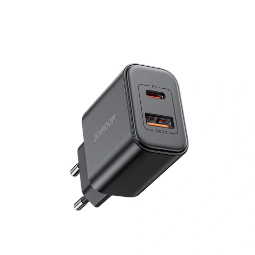 Kup Încărcător de rețea Joyroom JR-TCF05 20W USB-A, USB-C + cablu USB-C / USB-C negru - JYR994 - {ean13} - Sklep Home Screen