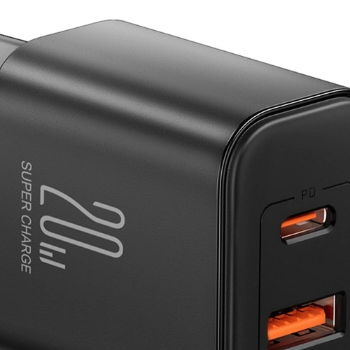 Kup Încărcător de rețea Joyroom JR-TCF05 20W USB-A, USB-C + cablu USB-C / USB-C negru - JYR994 - {ean13} - Sklep Home Screen