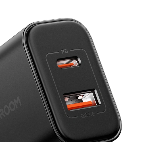 Kup Încărcător de rețea Joyroom JR-TCF05 20W USB-A, USB-C + cablu USB-C / USB-C negru - JYR994 - {ean13} - Sklep Home Screen