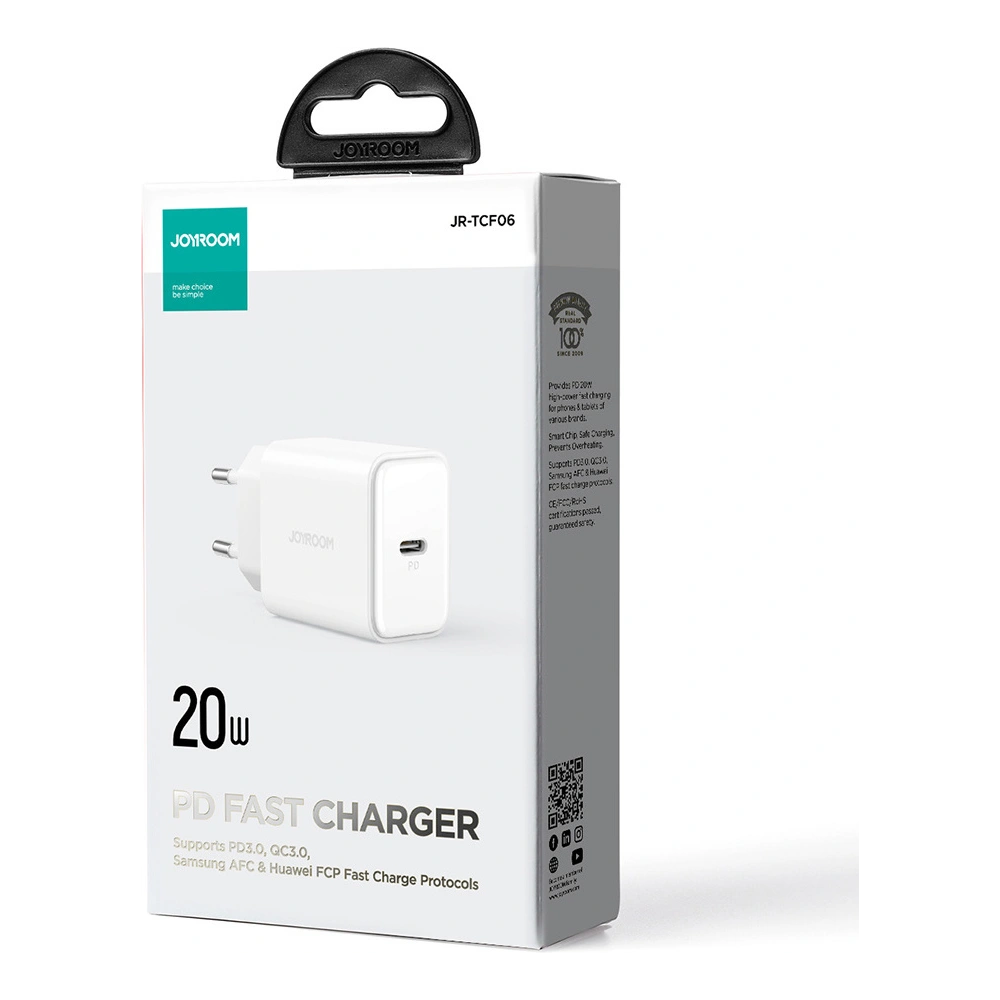 Ładowarka sieciowa Joyroom JR-TCF06 USB-C PD 20W biała