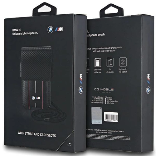 Kup Torebka BMW BMPSP15XMSCAKR Wallet Bag Carbon Red Stripes černá/black - BMW670 - {ean13} - Sklep Home Screen