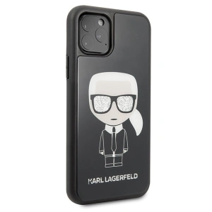 Karl Lagerfeld KLHCN58DLFKBK iPhone 11 Pro czarny/black hard case Iconic Karl Glitter