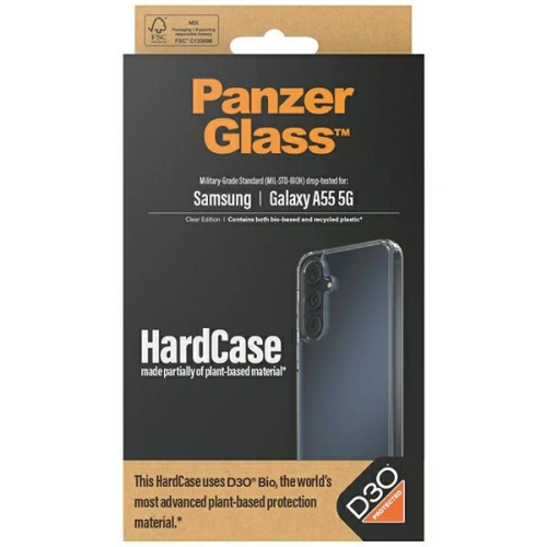 Kup Etui PanzerGlass HardCase Samsung Galaxy A55 5G D3O 3xMilitary grade transparent/clear - PZG598 - {ean13} - Sklep Home Screen