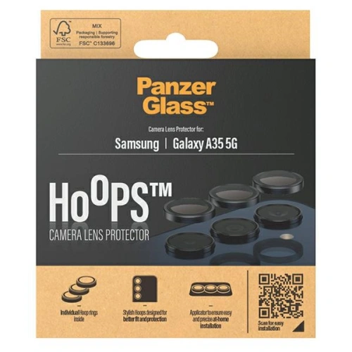 Kup Szkło na obiektyw aparatu PanzerGlass Hoops Camera Samsung Galaxy A35 5G czarny/black - PZG600 - {ean13} - Sklep Home Screen