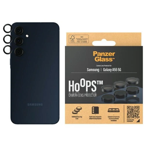 Kup A fényképezőgép lencséjére való üveg PanzerGlass Hoops Camera Samsung Galaxy A55 5G fekete/black - PZG601 - {ean13} - Sklep Home Screen