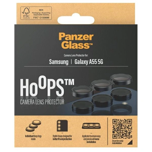 Kup A fényképezőgép lencséjére való üveg PanzerGlass Hoops Camera Samsung Galaxy A55 5G fekete/black - PZG601 - {ean13} - Sklep Home Screen
