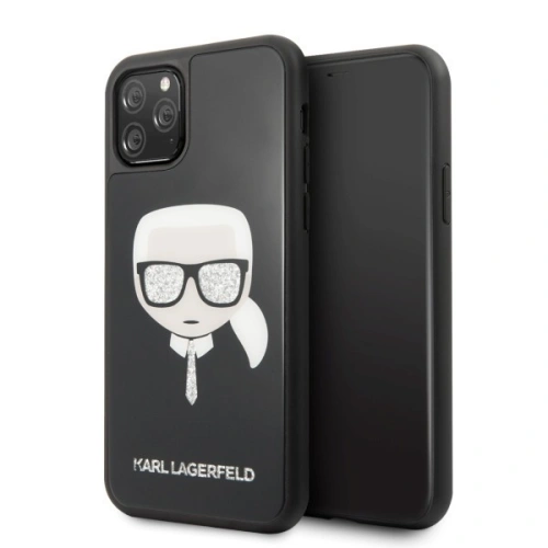 Kup Karl Lagerfeld KLHCN58DLHBK iPhone 11 Pro schwarz/schwarz Iconic Glitter Karl`s Head - KLD114BLK - {ean13} - Sklep Home Screen