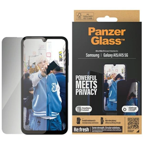 Kup Sticlă de privatizare PanzerGlass Ultra-Wide Fit Privacy Samsung Galaxy A15 4G / 5G - PZG604 - {ean13} - Sklep Home Screen