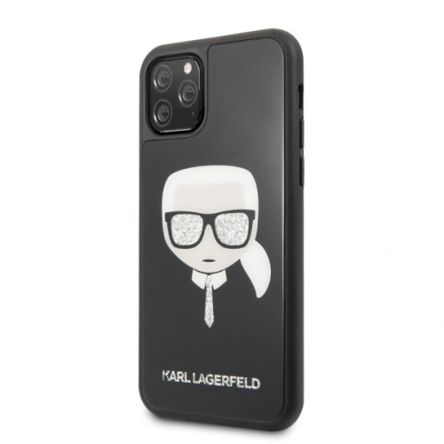 Kup Karl Lagerfeld KLHCN58DLHBK iPhone 11 Pro negru/black Iconic Glitter Karl`s Head - KLD114BLK - {ean13} - Sklep Home Screen