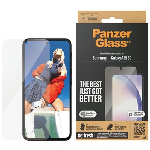 Kup Szkło hartowane PanzerGlass Ultra-Wide Fit Samsung Galaxy A55 5G - PZG609 - {ean13} - Sklep Home Screen