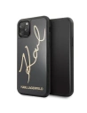 Karl Lagerfeld KLHCN58DLKSBK iPhone 11 Pro schwarz/schwarz Hartschalenetui Signature Glitter